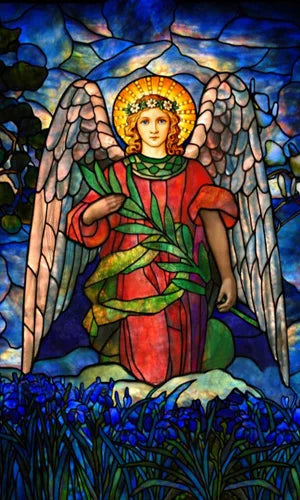 Custom Size Stained Glass Window Film, Static Cling Mermaid /Angel/Jesus Picture For Kitchen Bathroom Bedroom Glass Home Decor