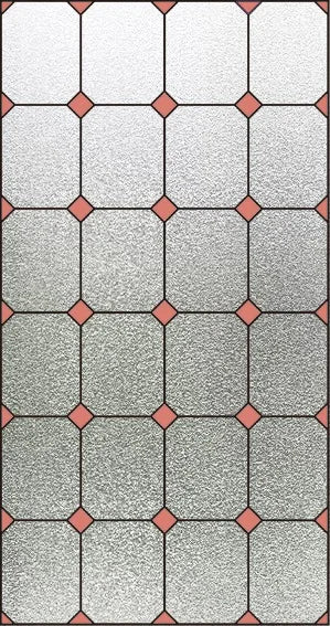 Custom Size Stained Glass Window Film Frosted No Glue Static Cling Privacy Sticker For Home Decoration For Kitchen Door Bathroom