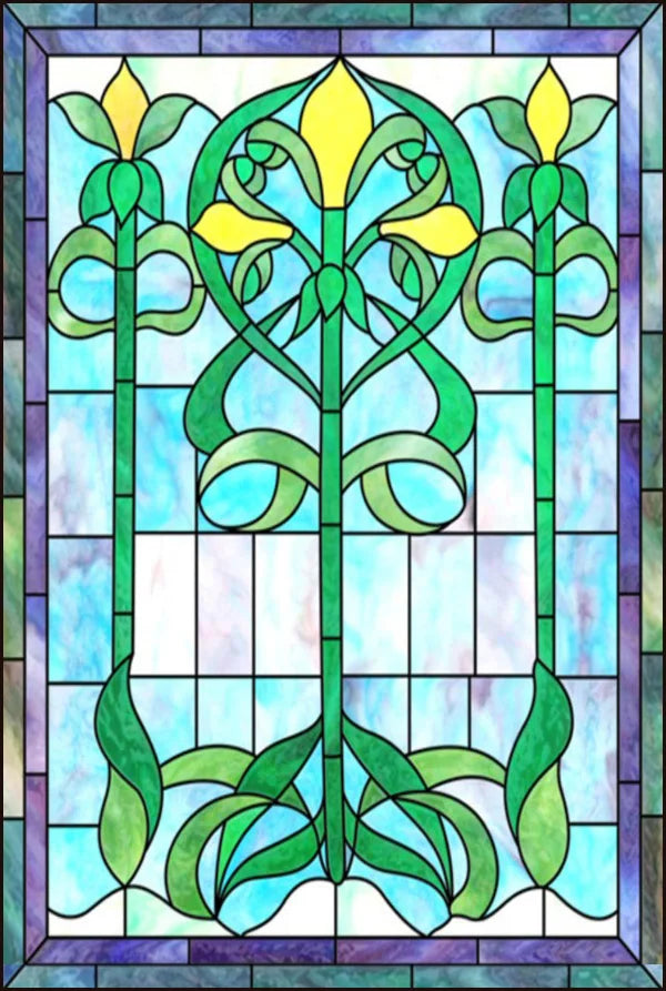 Window Film Frosted Stained Glass Films,Customized Church Home Foil Door Stickers Satic Cling For Bathroom Kitchen Door Skylight