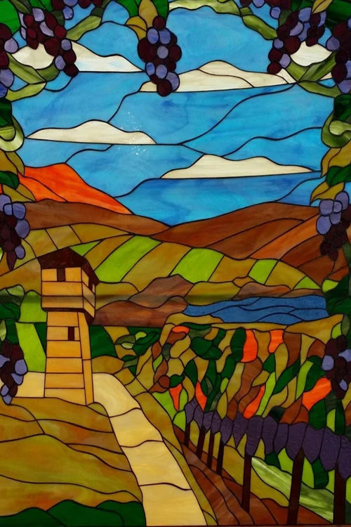 Window Film Frosted Stained Glass Films,Customized Static Cling Church Crosses Picture,Privacy Sticker for Office Home Decor