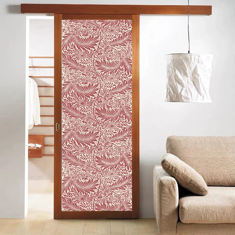 Custom Size Stained Glass Window Film Electrostatic Privacy Protection Reusable Removable Home-Decor Window Covering Leave Fruit