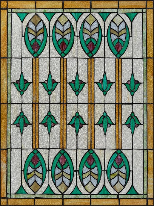 Window Film Frosted Stained Glass Films Customized Victorian-style Static Cling Sticker Kitchen Bathroom Substitute for Curtains