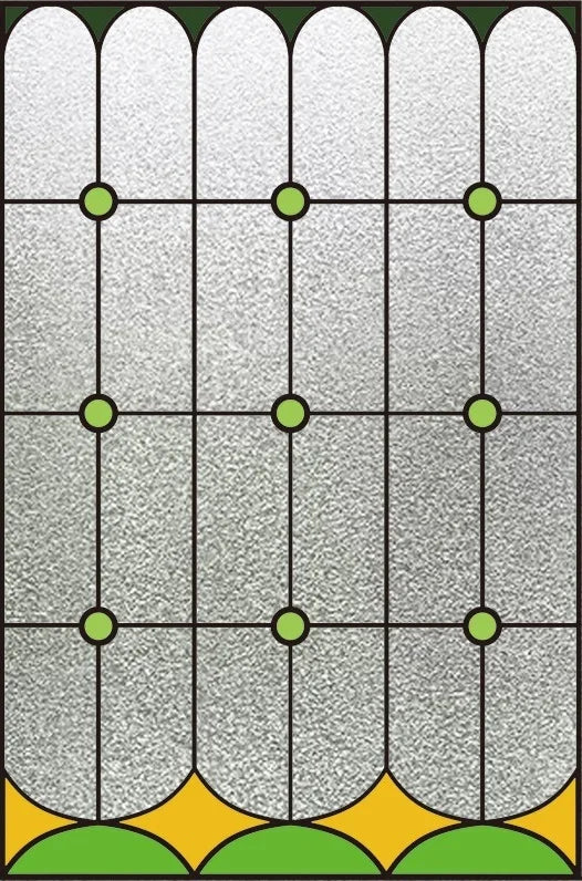 Custom Size Stained Glass Window Film Glue Free Frosted Glass Film Window Grille Bathroom Balcony Kitchen Window Privacy Film