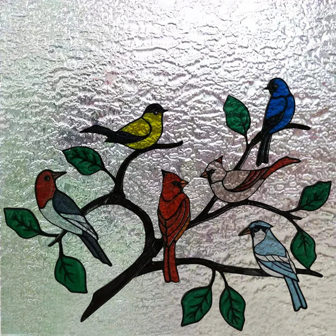 Customized Tiffany Style 3D Stained Glass Window Film,Static Cling Door Sticker,Privacy Frosted Window Decal for Glass Home