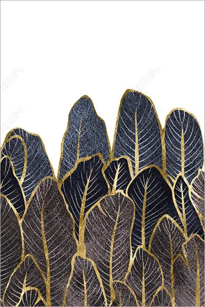 Custom Glass Films Window Film Electrostatic Frosted Sticker Door Stickers Waterproof Home Decor Gold Black White Leaf Pattern