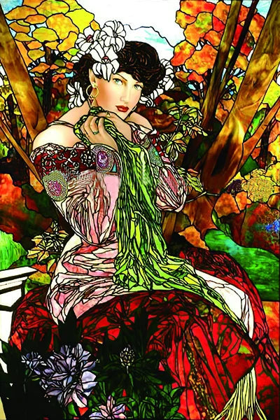 Custom Size Stained Glass Window Film, Church Sticker, Girl Painting, Kitchen, Bathroom, Bedroom, Sliding Door, Home Decor