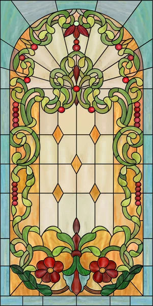 Customized Size Stained Glass Film Window Films Static Cling Frosted Church Sticker Bathroom Kitchen Cupboard Door Home Decor