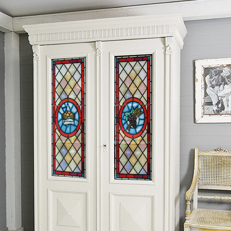 Window Film Frosted Stained Glass Films,Customized Religious Symbols Cross Christ Picture,Static Cling Sticker For Door Glass