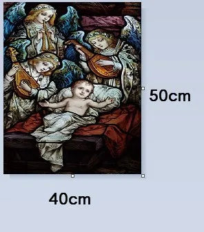 Custom size Stained Glass Window Film Jesus Virgin Mary,Home decor Frosted foil door stickers ,PVC self-adhesive poster