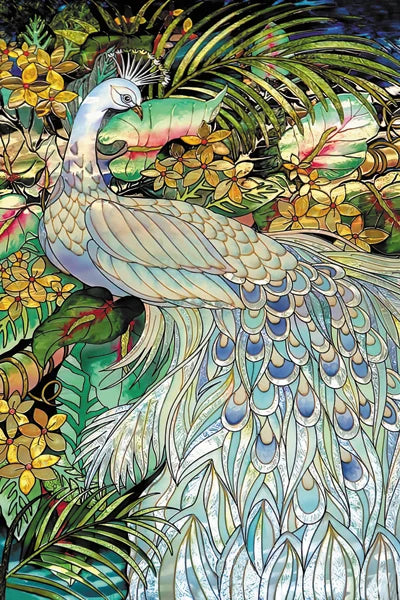 Customized Stained Glass Film Window Films Static Cling Frosted Sticker Tiffany-Style Poster Home Decor Church Peacock Birds