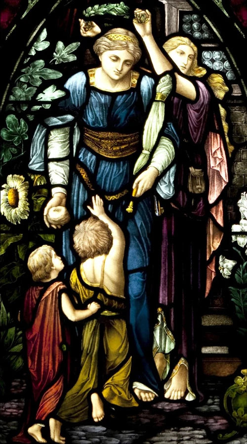 Window Film Frosted Stained Glass Films,Customized Jesus Virgin Mary Church Picture,Home Decor Static Cling Door Stickers