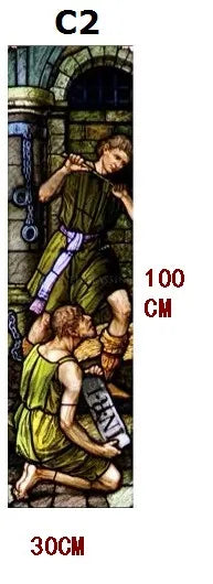 Custom size Window film Door sticker Father Lord Jehovah God and Jesus Christ Pictures Wall stickers Glass decor church glass