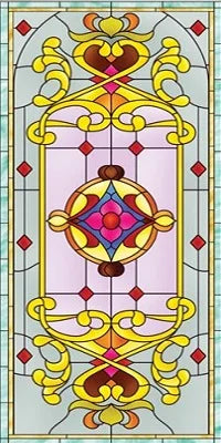 Electrostatic Cling Frosted Stained Glass Window Film, Custom Size, Home Foil Door Stickers, PVC Self-Adhesive Window Films