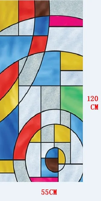 Custom size window film Glass films Stained European mosaics Church Translucent opaque static cling adhesive privacy stickers