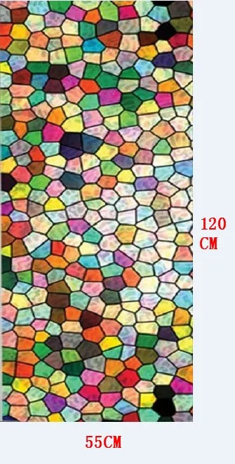 Custom size window film Glass films Stained European mosaics Church Translucent opaque static cling adhesive privacy stickers