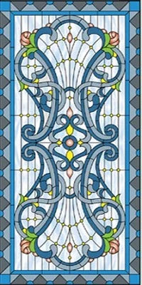 Electrostatic Cling Frosted Stained Glass Window Film, Custom Size, Home Foil Door Stickers, PVC Self-Adhesive Window Films