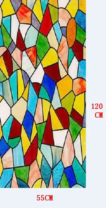 Custom size window film Glass films Stained European mosaics Church Translucent opaque static cling adhesive privacy stickers