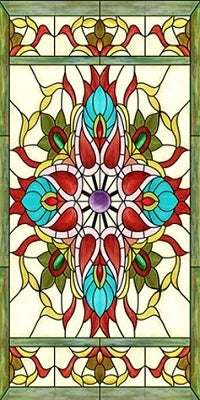 Electrostatic Cling Frosted Stained Glass Window Film, Custom Size, Home Foil Door Stickers, PVC Self-Adhesive Window Films