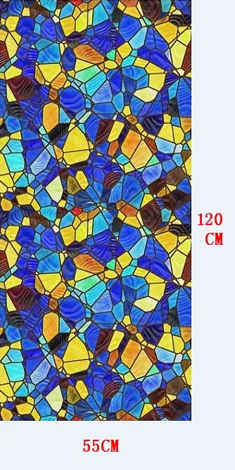 Custom size window film Glass films Stained European mosaics Church Translucent opaque static cling adhesive privacy stickers
