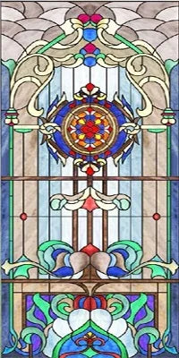 Electrostatic Cling Frosted Stained Glass Window Film, Custom Size, Home Foil Door Stickers, PVC Self-Adhesive Window Films