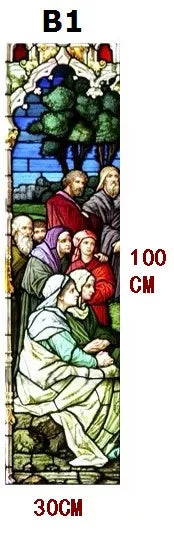 Custom size Window film Door sticker Father Lord Jehovah God and Jesus Christ Pictures Wall stickers Glass decor church glass