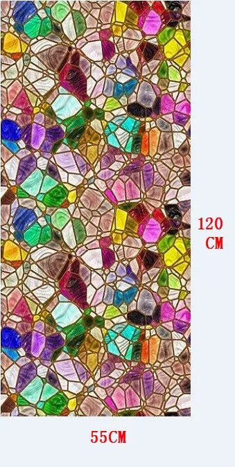Custom size window film Glass films Stained European mosaics Church Translucent opaque static cling adhesive privacy stickers