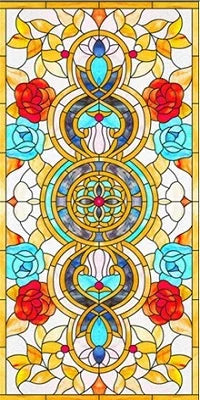Electrostatic Cling Frosted Stained Glass Window Film, Custom Size, Home Foil Door Stickers, PVC Self-Adhesive Window Films