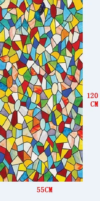 Custom size window film Glass films Stained European mosaics Church Translucent opaque static cling adhesive privacy stickers