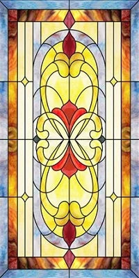 Electrostatic Cling Frosted Stained Glass Window Film, Custom Size, Home Foil Door Stickers, PVC Self-Adhesive Window Films