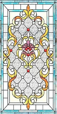 Electrostatic Cling Frosted Stained Glass Window Film, Custom Size, Home Foil Door Stickers, PVC Self-Adhesive Window Films