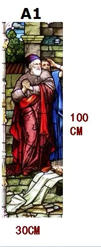 Custom size Window film Door sticker Father Lord Jehovah God and Jesus Christ Pictures Wall stickers Glass decor church glass