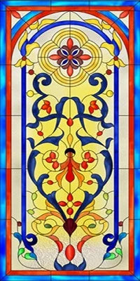 Electrostatic Cling Frosted Stained Glass Window Film, Custom Size, Home Foil Door Stickers, PVC Self-Adhesive Window Films
