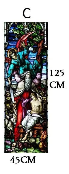 Custom size Window film Door sticker Christian Pictures Wall stickers Glass decor church Jesus self-adhesive Stained Poster