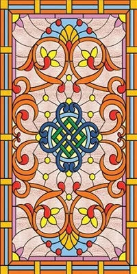 Electrostatic Cling Frosted Stained Glass Window Film, Custom Size, Home Foil Door Stickers, PVC Self-Adhesive Window Films