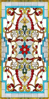 Electrostatic Cling Frosted Stained Glass Window Film, Custom Size, Home Foil Door Stickers, PVC Self-Adhesive Window Films