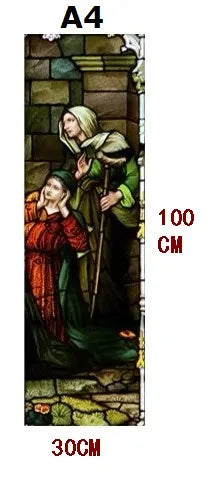 Custom size Window film Door sticker Father Lord Jehovah God and Jesus Christ Pictures Wall stickers Glass decor church glass