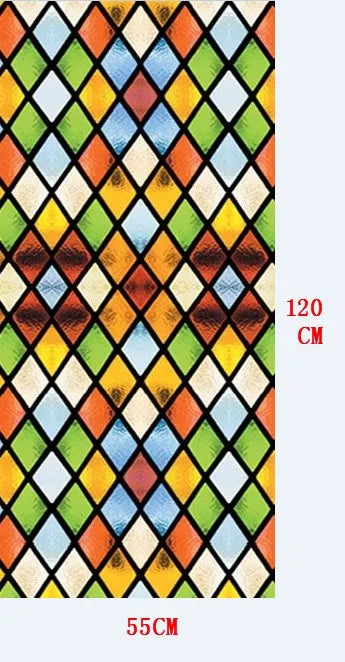 Custom size window film Glass films Stained European mosaics Church Translucent opaque static cling adhesive privacy stickers