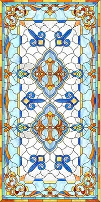 Electrostatic Cling Frosted Stained Glass Window Film, Custom Size, Home Foil Door Stickers, PVC Self-Adhesive Window Films