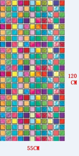 Custom size window film Glass films Stained European mosaics Church Translucent opaque static cling adhesive privacy stickers