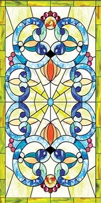 Electrostatic Cling Frosted Stained Glass Window Film, Custom Size, Home Foil Door Stickers, PVC Self-Adhesive Window Films