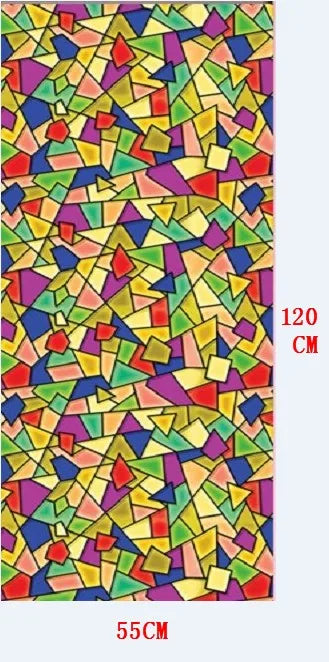 Custom size window film Glass films Stained European mosaics Church Translucent opaque static cling adhesive privacy stickers