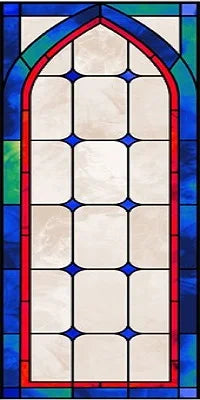 Electrostatic Cling Frosted Stained Glass Window Film, Custom Size, Home Foil Door Stickers, PVC Self-Adhesive Window Films