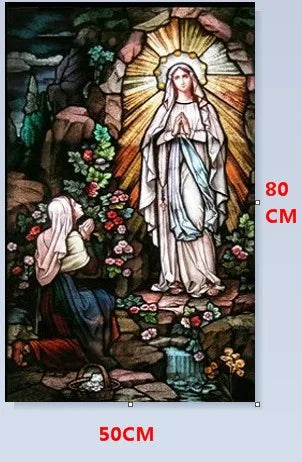 Custom Size Christian Pictures, Window Film, Door Sticker, Wall Stickers, Glass Decor, Church Jesus Self-adhesive Stained Opaque