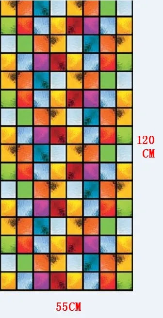 Custom size window film Glass films Stained European mosaics Church Translucent opaque static cling adhesive privacy stickers