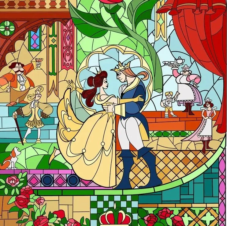 Stained Glass Window Film Frosted Glass Sticker Forest Customized Princess Prince Fairytale Castle For Kids Room Door Home Decor