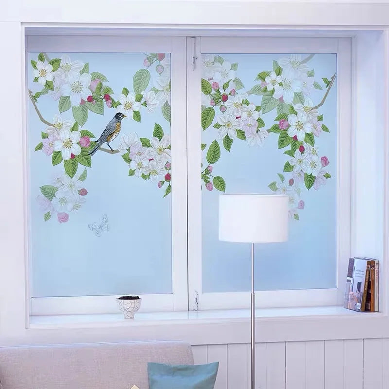 Customized Window Film Glass Stickers Transparent Opaque Living Room Balcony Sliding Door Kitchen Bathroom Matte Film BF01