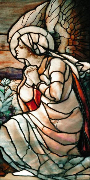 Frosted Stained Glass Window Film, Customized Church Angel Picture,Static Cling, Remove Sticker for House Worship, Home Decor