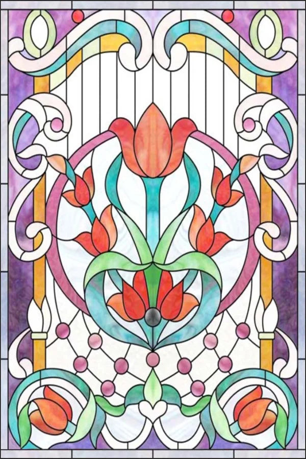 Window Film Frosted Stained Glass Films,Customized Church Home Foil Door Stickers Satic Cling For Bathroom Kitchen Door Skylight