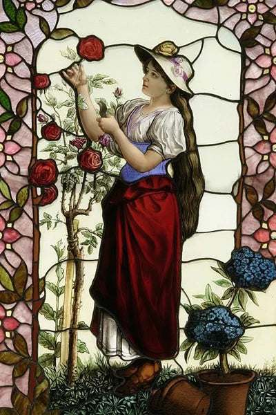 Custom Size Stained Glass Window Film, Church Sticker, Girl Angel Painting, Kitchen, Bathroom, Bedroom, Door, Home Decor