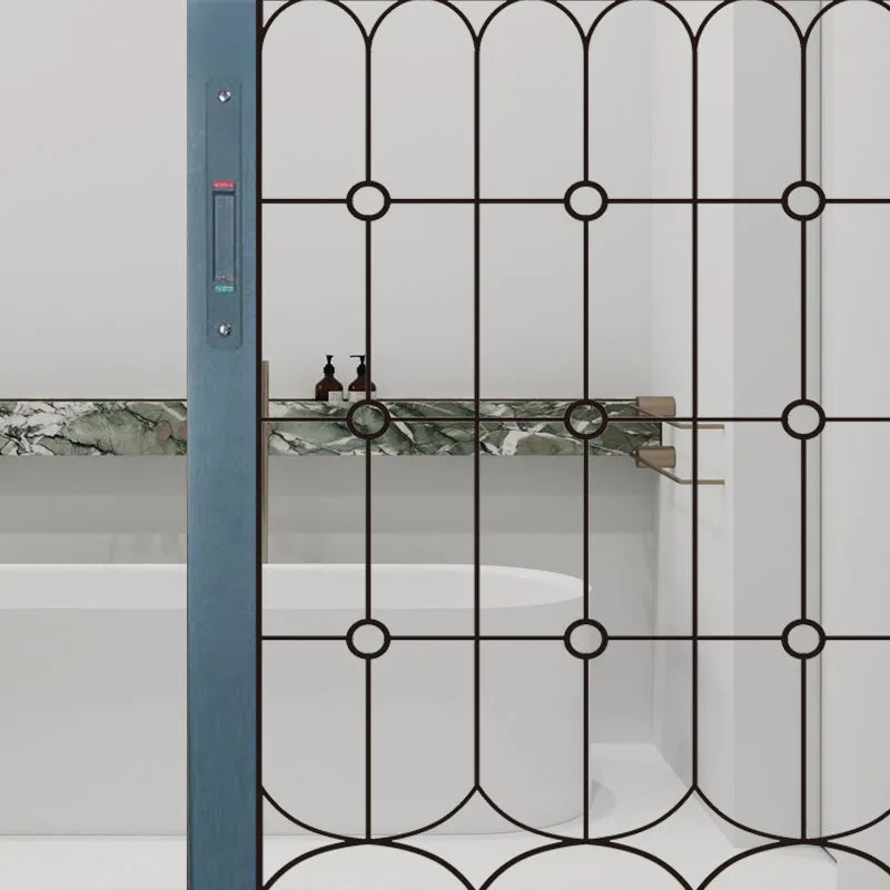 2 Double Sided Stained Glass Film Door Sticker,Decals Window Film,Alert Birds,Dogs,Kids,Guests.Warn Protect Safety Static Cling